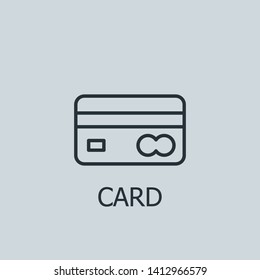 Outline card vector icon. Card illustration for web, mobile apps, design. Card vector symbol.