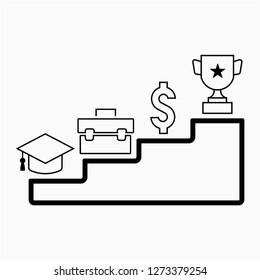 Outline career pixel perfect vector icon