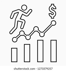 Outline career pixel perfect vector icon