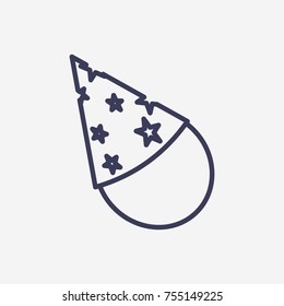Outline carnaval hat icon illustration vector symbol