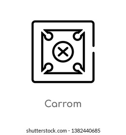 contorno ícone de vetor de cenoura. isolado preto simples ilustração de elemento de linha do conceito de entretenimento. vetor editável traçado ícone de cenoura no fundo branco
