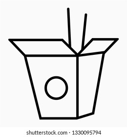 Outline Carryout vector icon
