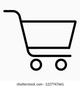 Outline cart vector icon