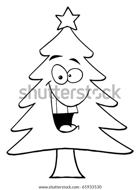 63+ Christmas Tree Cartoon Outline