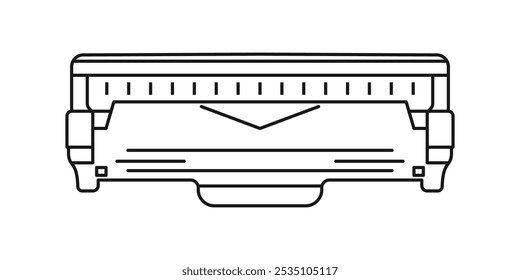 plano de fundo isolado do ícone de cartucho de contorno