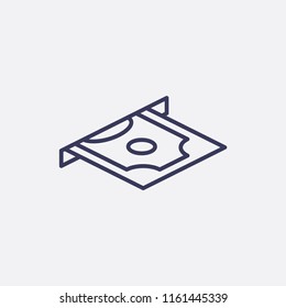 Outline cash withdrawal icon illustration,vector money sign symbol