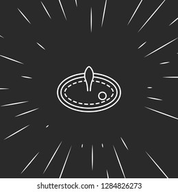 Outline casino game icon, illustrated icon for modern web and mobile design, simple and minimal symbol of casino game