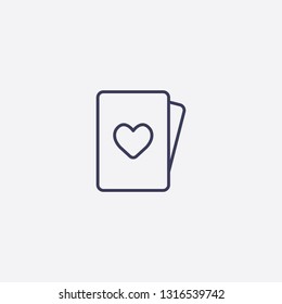 Outline cassino card icon illustration isolated vector sign symbol