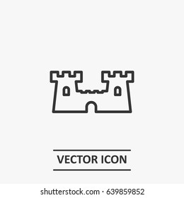 Outline castle  icon illustration vector symbol