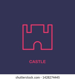 Outline castle icon.castle vector illustration. Symbol for web and mobile