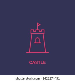 Outline castle icon.castle vector illustration. Symbol for web and mobile