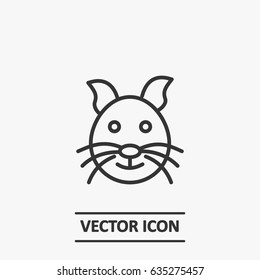 Outline cat head  icon illustration vector symbol