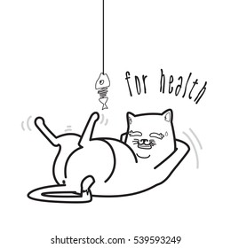 outline cat healthy