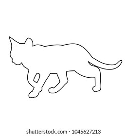 outline cat, icon