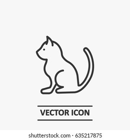 Outline cat  icon illustration vector symbol