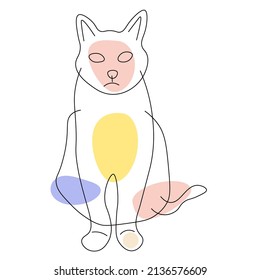 Outline cat Vector                                         
the template, is a professional , modern, colored and elegant for your designs ,background  and as a texture
Fully layered , well organized 