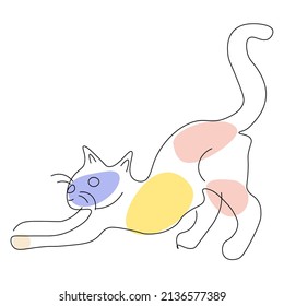 Outline cat Vector                                         
the template, is a professional , modern, colored and elegant for your designs ,background  and as a texture
Fully layered , well organized 