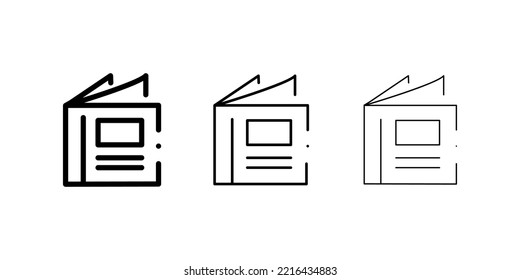 Outline catalogue vector icon. isolated black simple line element illustration from fashion and commerce concept. editable vector stroke catalogue icon on white background
