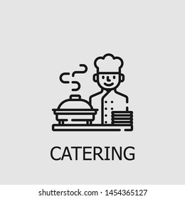 Outline catering vector icon. Catering illustration for web, mobile apps, design. Catering vector symbol.