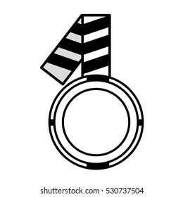 outline caution striped tape warning icon vector illustration eps 10