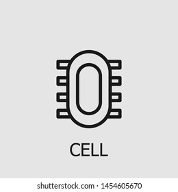 Outline cell vector icon. Cell illustration for web, mobile apps, design. Cell vector symbol.