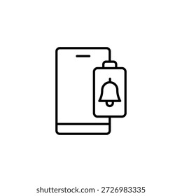 Contornar Telefone Celular Com Ícone De Notificação Para Celular