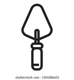Outline Cement Spoon Icon, Vector Editable