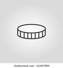 Outline cent web icon ilustration vector symbol