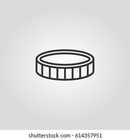 Outline cent web icon ilustration vector symbol