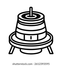 Outline of Centrifuge on white background