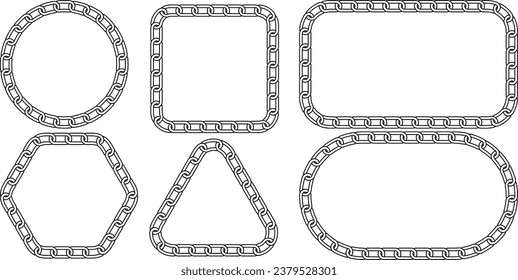 outline chain link frame set