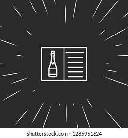 Outline champagne menu icon illustration isolated vector sign symbol