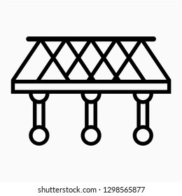 Outline Chapel bridge vector icon