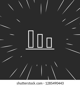 Outline chart icon illustration isolated vector sign symbol