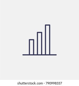 Outline chart icon illustration isolated vector sign symbol