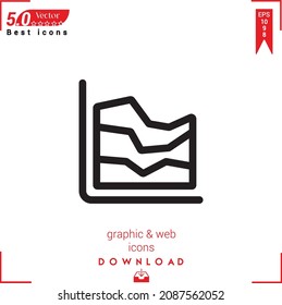 Outline chart icon. chart icon vector isolated on white background. Graphic design, material-design,  mobile application, logo, user interface. EPS 10 format vector