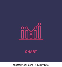 Outline chart icon.chart vector illustration. Symbol for web and mobile