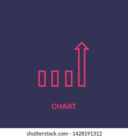 Outline chart icon.chart vector illustration. Symbol for web and mobile