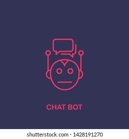 Outline chat bot icon.chat bot vector illustration. Symbol for web and mobile