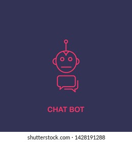Outline chat bot icon.chat bot vector illustration. Symbol for web and mobile