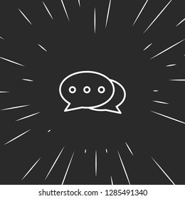 Outline chat bubble icon illustration isolated vector sign symbol