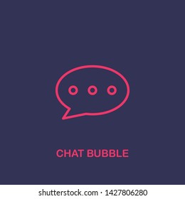 Outline chat bubble icon.chat bubble vector illustration. Symbol for web and mobile