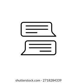 Outline Chat Bubbles Communication Dialogue Message Icon