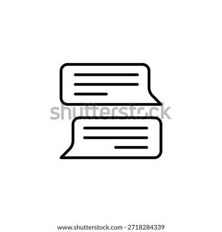 Outline Chat Bubbles Communication Dialogue Message Icon