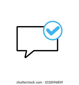 Outline chat icon illustration isolated vector sign symbol