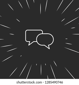 Outline chat icon illustration isolated vector sign symbol