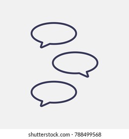 Outline chat icon illustration isolated vector sign symbol