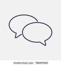 Outline chat icon illustration isolated vector sign symbol