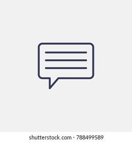 Outline chat icon illustration isolated vector sign symbol