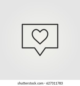 Outline chat   icon illustration vector symbol